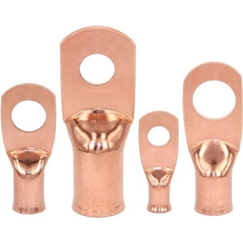 4 Pack 3/0AWG, 1/2″ Stud Non Insulated HD Copper Ring Lug ~ 3/0 Gauge CL3012-4