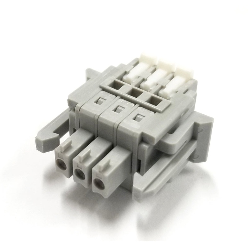 SL-4000-AP-3P, Sato Parts 3 Female Pin Screwless, Latching Terminal Plug