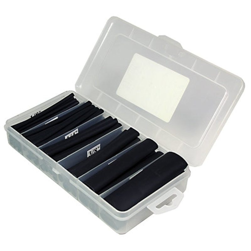 Thermosleeve # DWHSTBOX62B 62 Piece Dual Wall Adhesive Lined, 3:1 Ratio Heat Shrink Kit