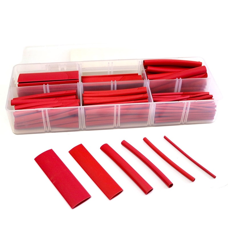 Thermosleeve # HSTBOX158R 158 Piece RED, 2 1/2″ Length Heat Shrink Kit