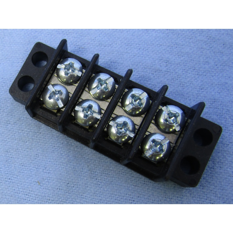 13-1404, Philmore 4 Position Dual Row Terminal Block Barrier Strip ~ 30A @ 300V