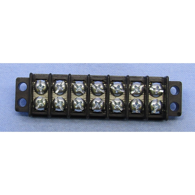 13-1407, Philmore 7 Position Dual Row Terminal Block Barrier Strip ~ 30A @ 300V