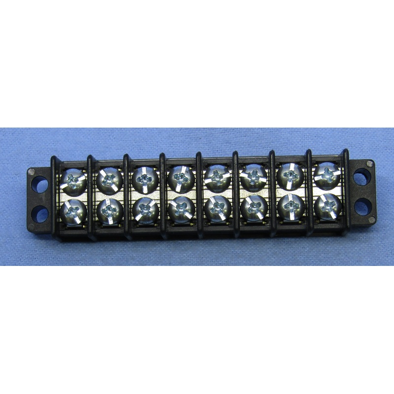 13-1408, Philmore 8 Position Dual Row Terminal Block Barrier Strip ~ 30A @ 300V