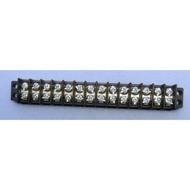 13-1414, Philmore 14 Position Dual Row Terminal Block Barrier Strip ~ 30A @ 300V