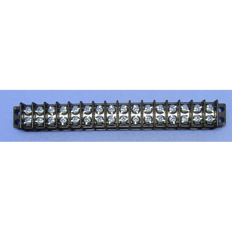 13-1416, Philmore 16 Position Dual Row Terminal Block Barrier Strip ~ 30A @ 300V