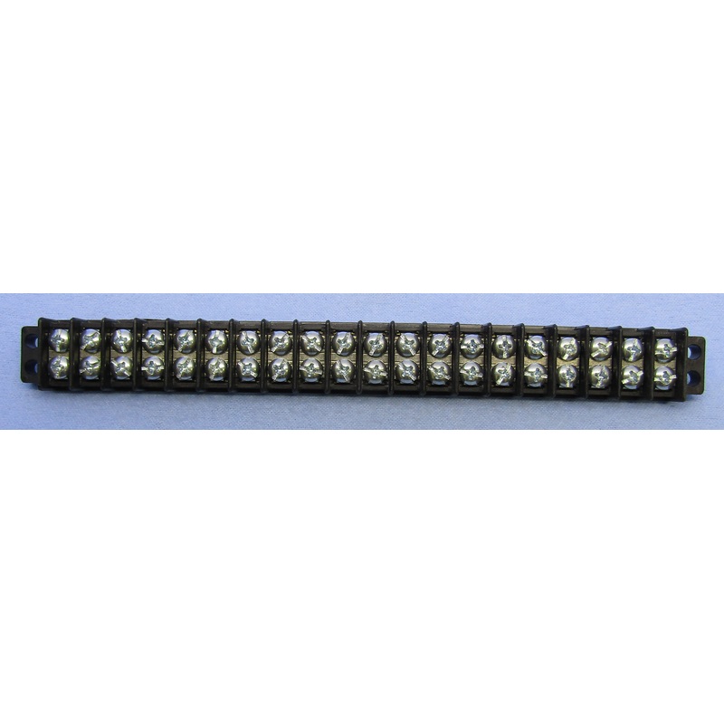 13-1420, Philmore 20 Position Dual Row Terminal Block Barrier Strip ~ 30A @ 300V