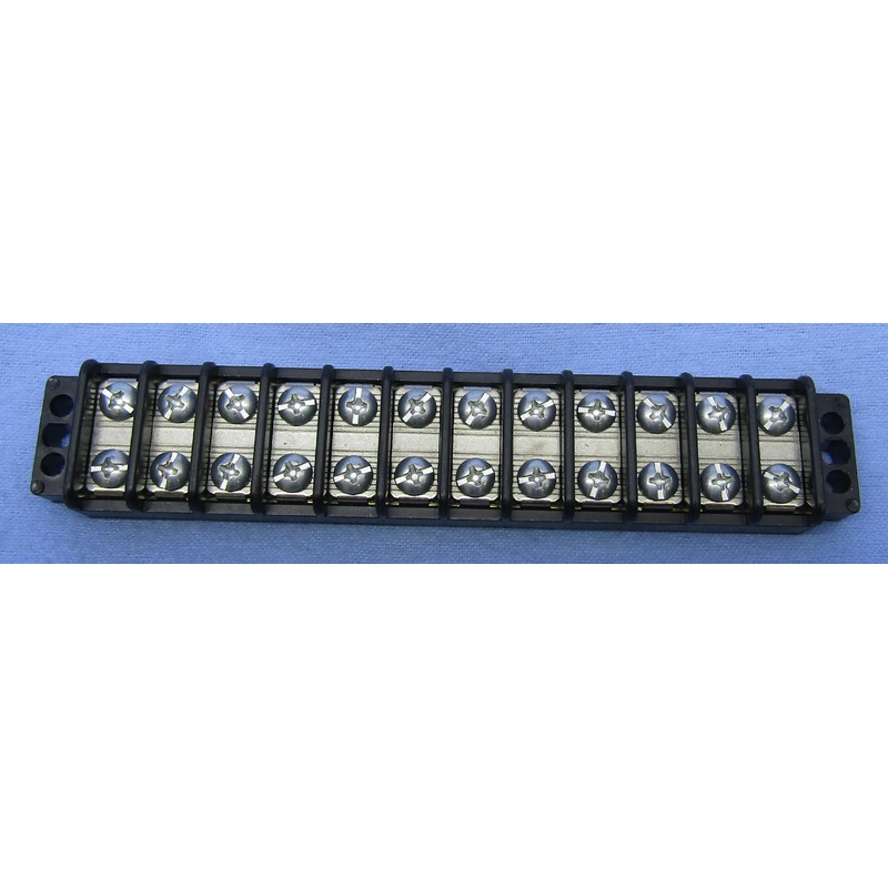 13-1512, Philmore 12 Position Dual Row Terminal Block Barrier Strip ~ 30A @ 300V