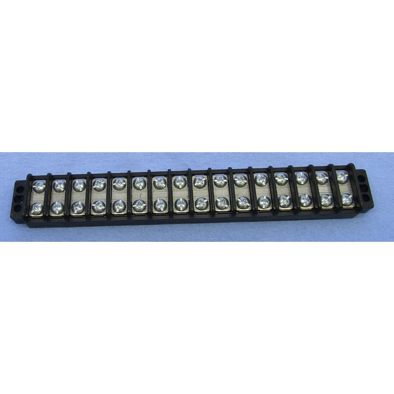 13-1516, Philmore 16 Position Dual Row Terminal Block Barrier Strip ~ 30A @ 300V