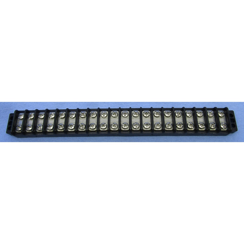13-1520, Philmore 20 Position Dual Row Terminal Block Barrier Strip ~ 30A @ 300V