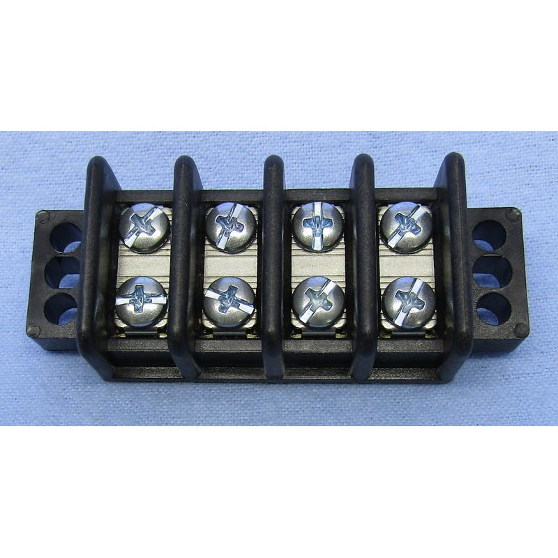 13-1604, Philmore 4 Position Dual Row Terminal Block Barrier Strip ~ 30A @ 600V