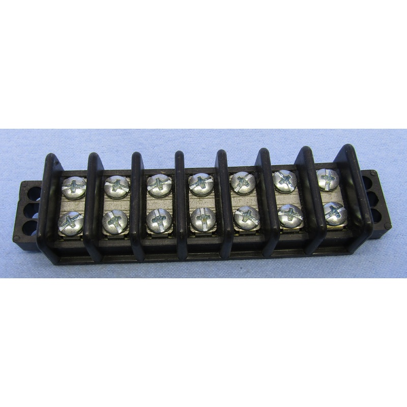 13-1607, Philmore 7 Position Dual Row Terminal Block Barrier Strip ~ 30A @ 600V