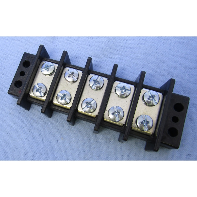 Philmore 13-1705 5 Position Dual Row Terminal Block Barrier Strip ~ 75A @ 600V