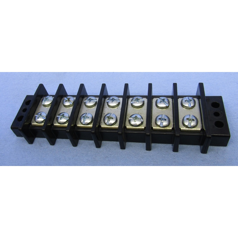 Philmore 13-1707 7 Position Dual Row Terminal Block Barrier Strip ~ 75A @ 600V