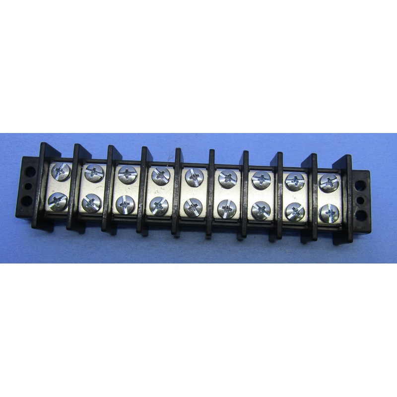 Philmore 13-1709 9 Position Dual Row Terminal Block Barrier Strip ~ 75A @ 600V