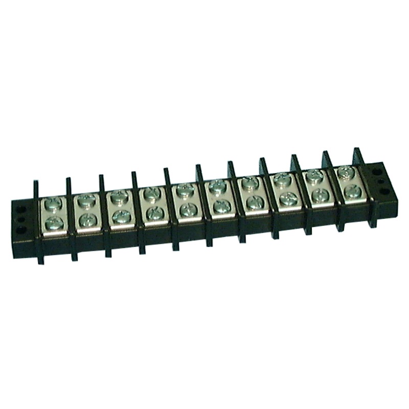 Philmore 13-1710 10 Position Dual Row Terminal Block Barrier Strip ~ 75A @ 600V