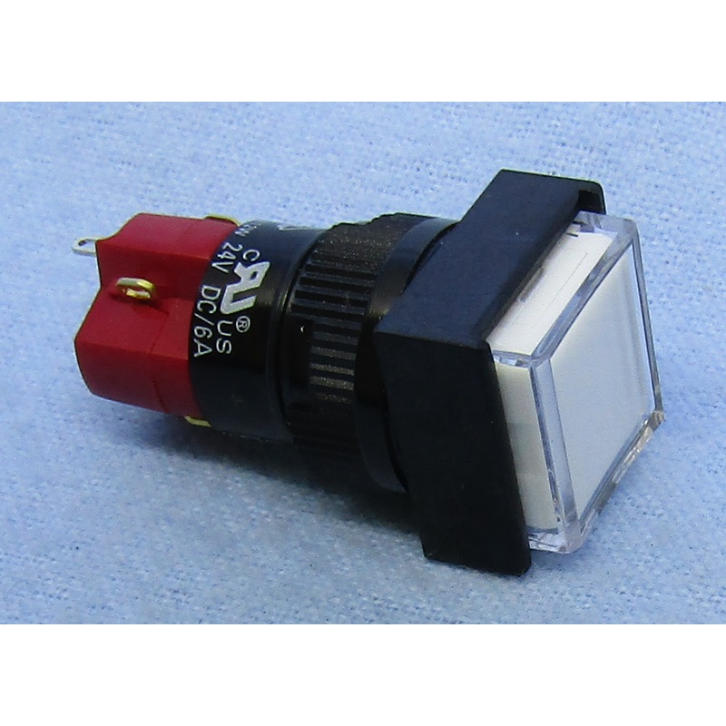 Philmore 30-14512 SPST OFF-(ON) Momentary ON, Clear Lighted Push Button Switch