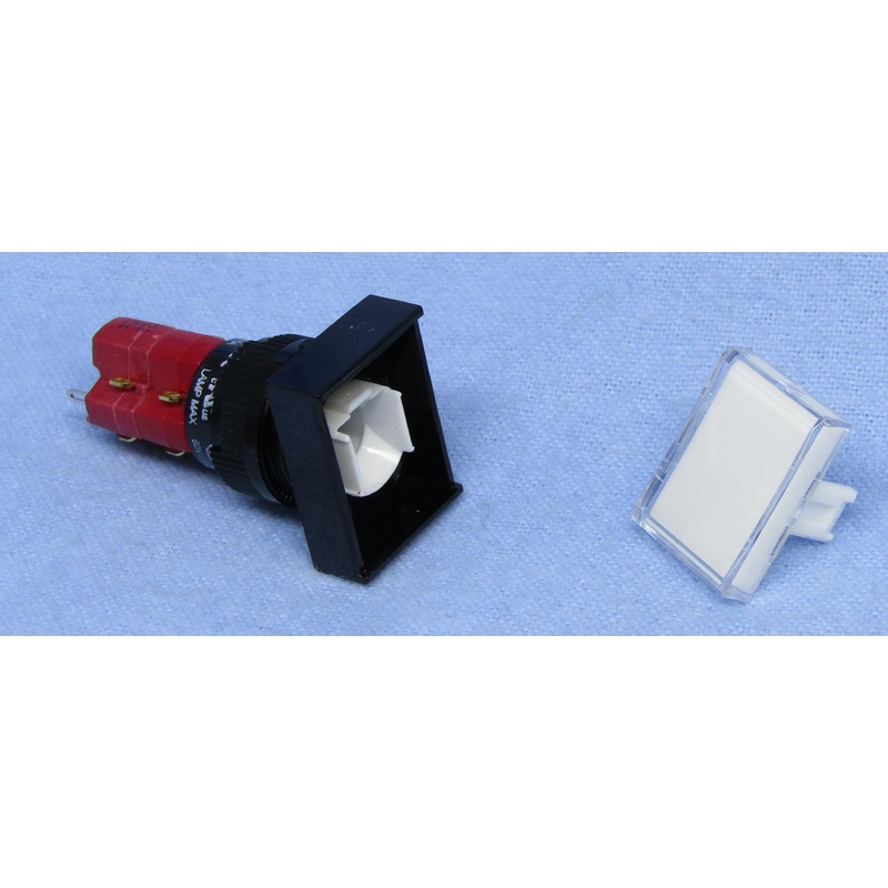 Philmore 30-14531 DPDT ON-ON Rectangular Clear Lighted Push Button Switch