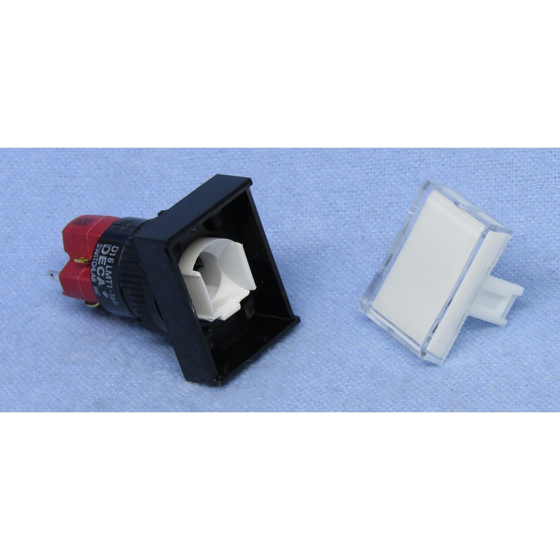 Philmore 30-14532 SPST OFF-(ON) Momentary Rectangular Clear Lighted Push Button