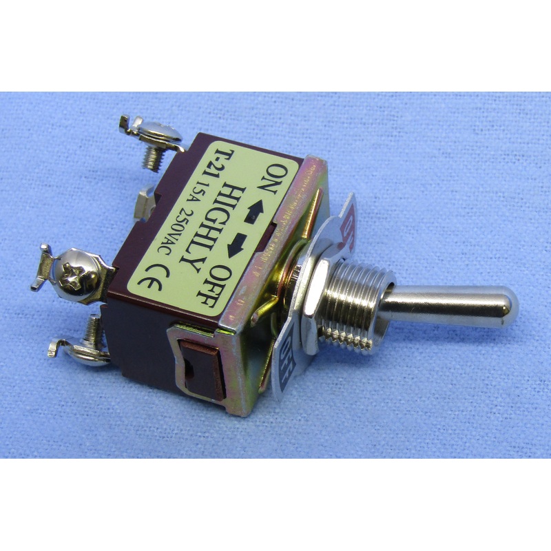 30-1134, Philmore DPST ON-OFF Standard Toggle Switch 15A@125V/250V AC – Screw