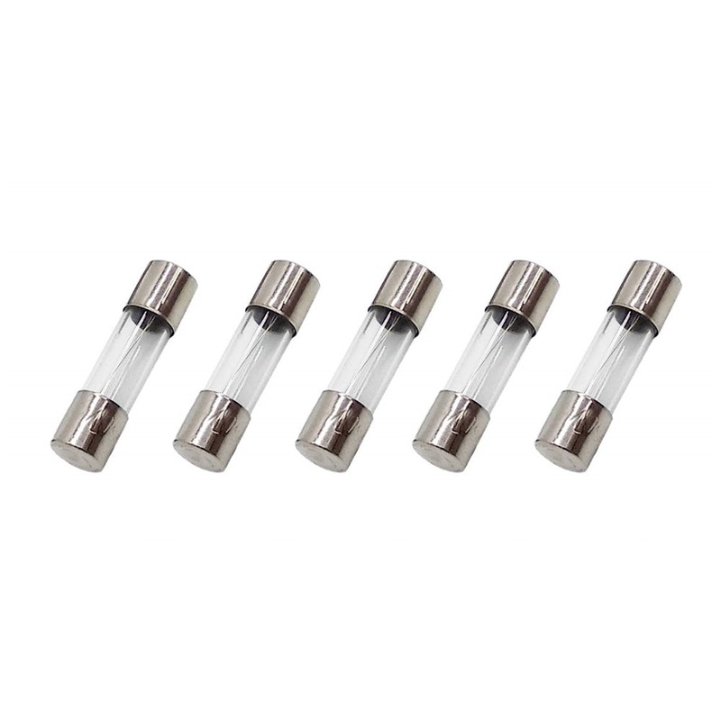 5 Pack of Buss GMA-100mA, 0.100A 250V Fast Acting (Fast Blow) Glass Body Fuses