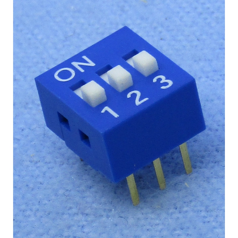 Philmore 30-1003 3 Position DIP Switch, 2.54mm Spacing ON-OFF 100mA@50V DC