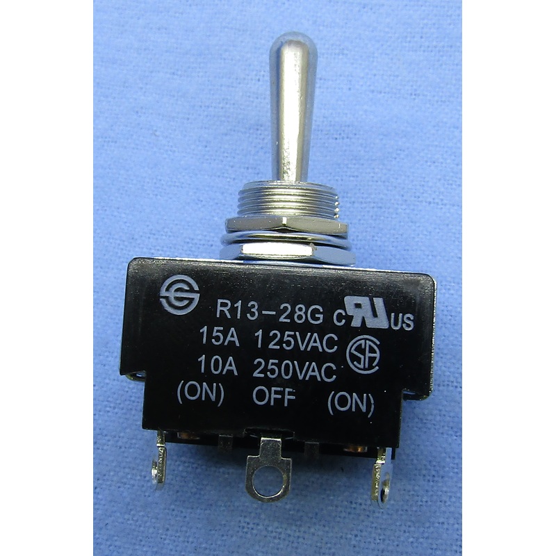 Philmore 30-10099 SPDT (ON)-OFF-(ON) Standard Toggle Switch 15A@125V AC