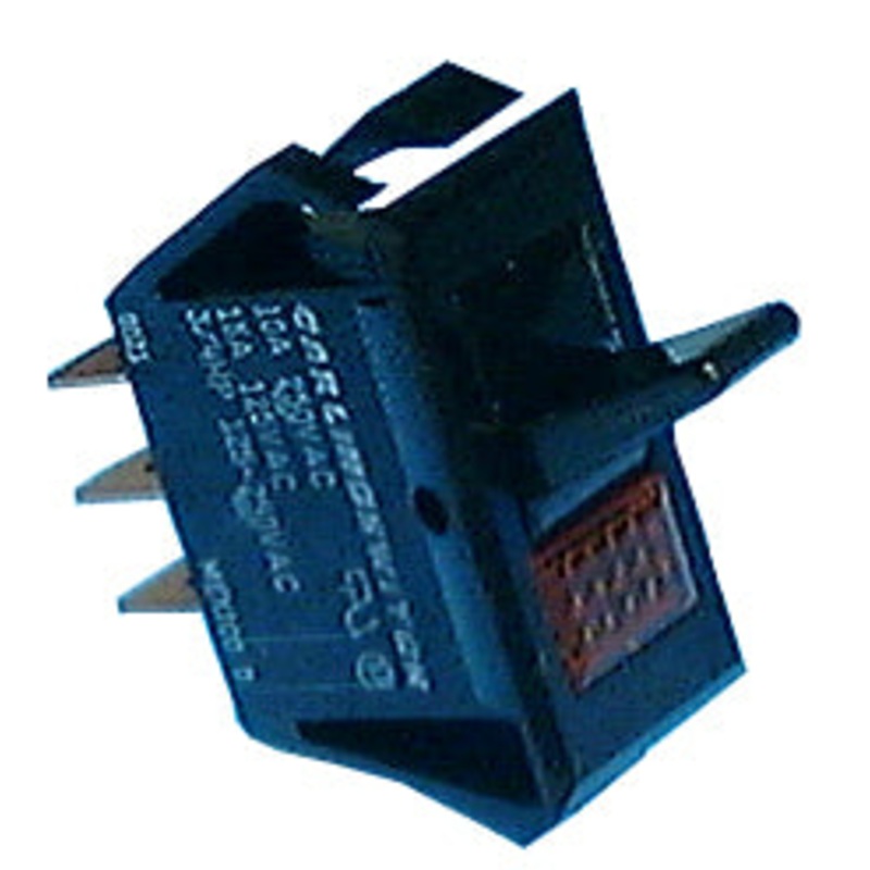 Philmore 30-10318 SPST ON-OFF Amber Mini Paddle Toggle Switch 15A@125V AC