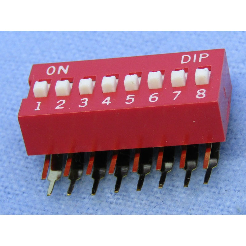 Philmore 30-11081 8 Position DIP Switch, Side Activated ON-OFF 100mA@50V DC