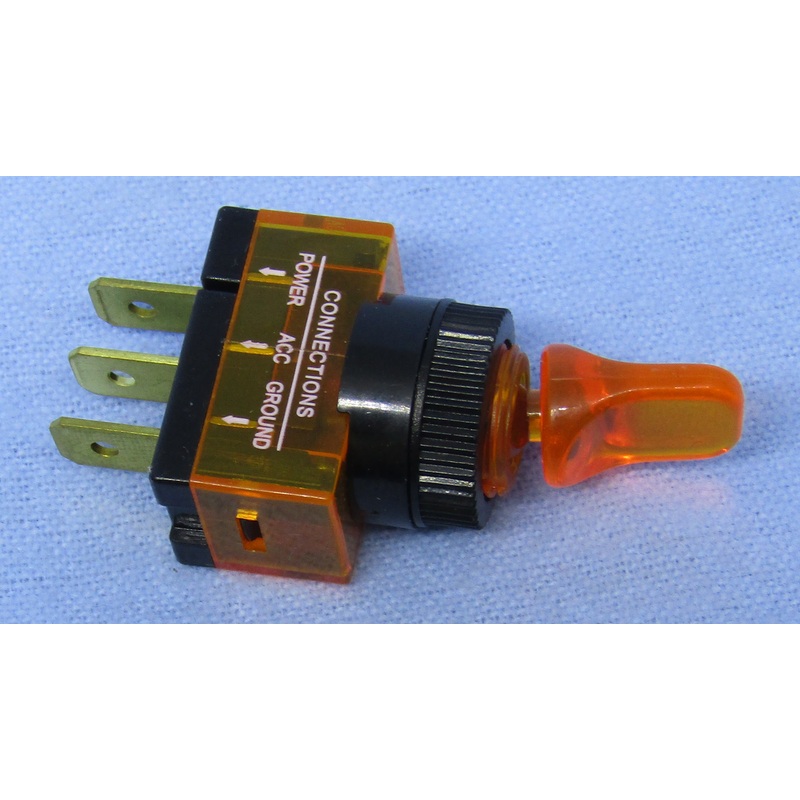 Philmore 30-12176 SPST ON-OFF Amber Glow Duckbill Toggle Switch 20A@12-14V DC