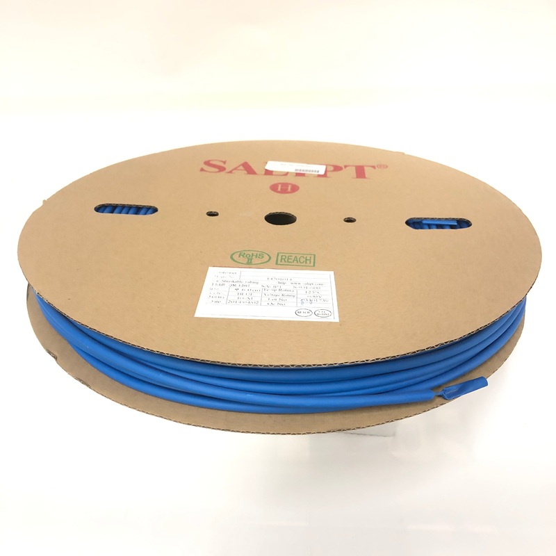 Thermosleeve CYG HST14330, BLUE 1/4″ 2:1 Heat Shrink ~ 330 Foot Roll