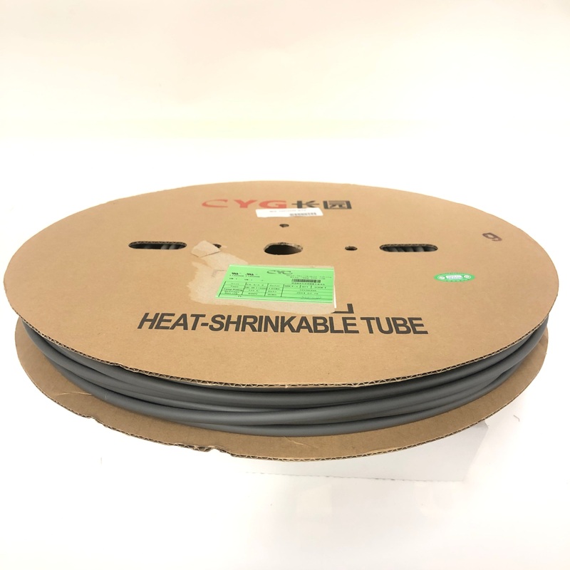 Thermosleeve CYG HST14330, GRAY 1/4″ 2:1 Heat Shrink ~ 330 Foot Roll