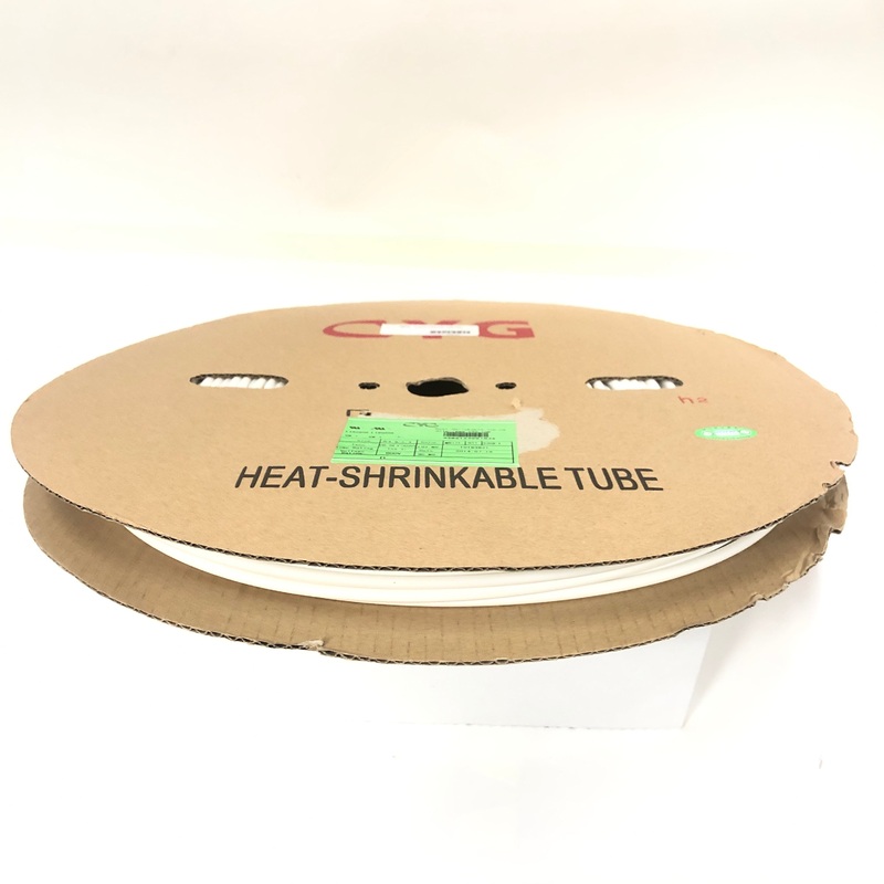 Thermosleeve CYG HST316330, WHITE 3/16″ 2:1 Heat Shrink ~ 330 Foot Roll