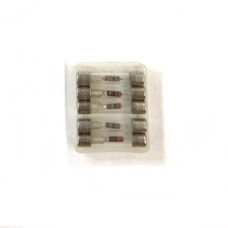 5 Pack of Buss MDL-1/10, 0.100A 250V Time Delay (Slow Blow) Glass Body Fuses