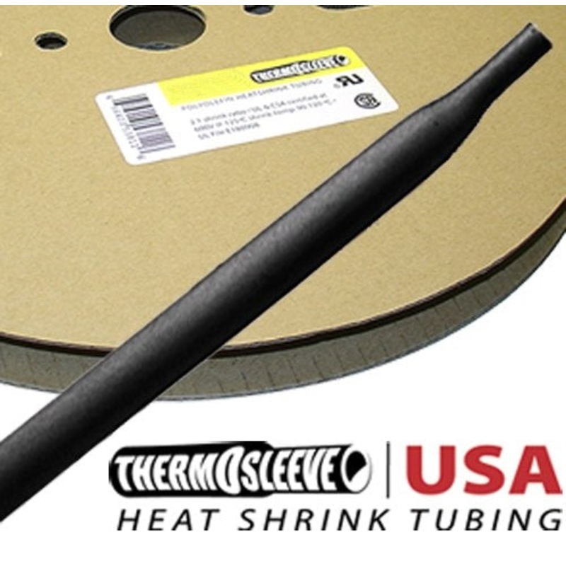 67-00930, Enviro Sleeve 100′ Roll Polyolefin 3/32″ BLACK 2:1 Heat Shrink Tubing (equivalent to Thermo Sleeve HST332BK100)