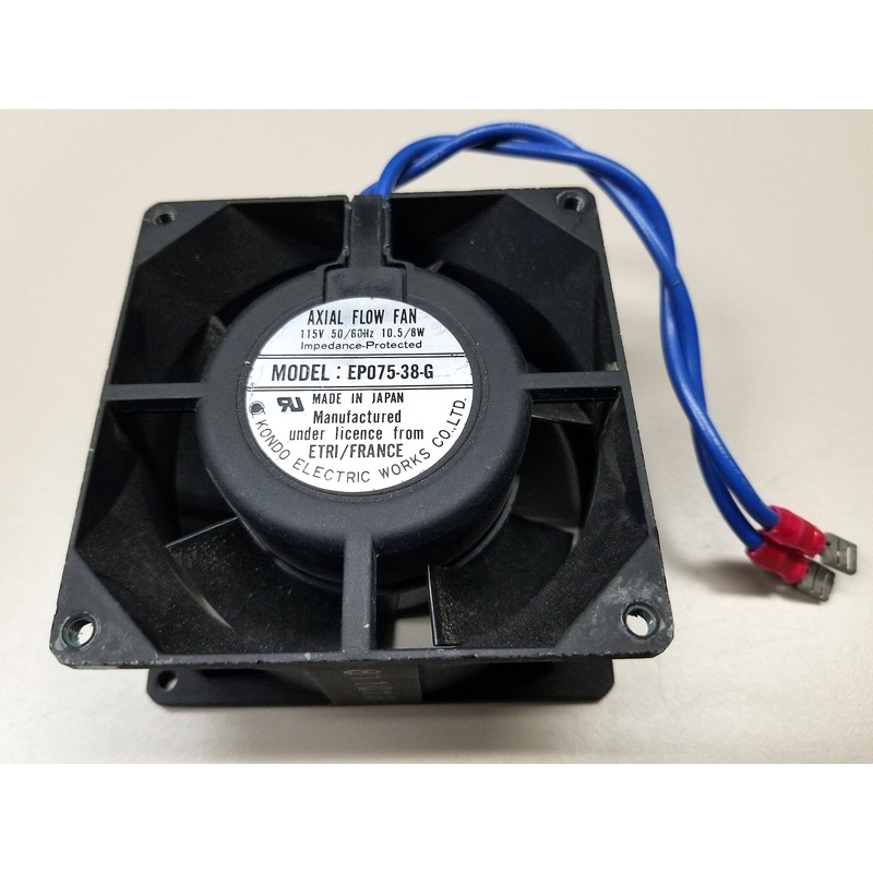 EP075-38-G, ETRI FAN 80mm x 38mm 115V AC Cooling Fan ~ 30 CFM (Used & Tested)