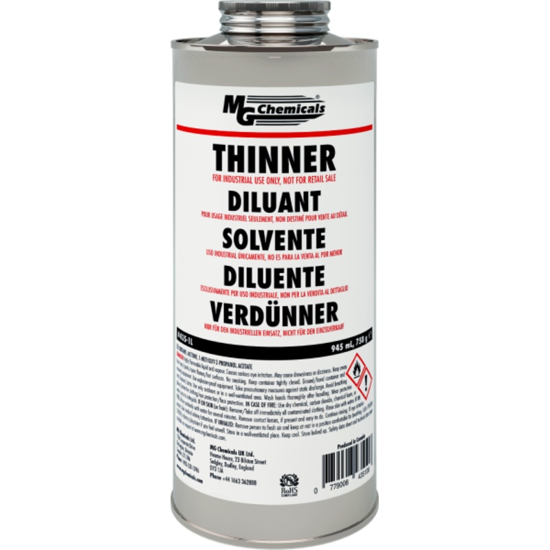 MG Chemicals # 435-1L Conformal Coating Thinner/Cleaner 945mL (33oz) Liquid