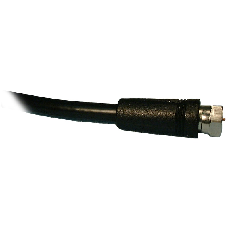 RG603, Philmore Male F to Male F TV Coax Cable ~ BLACK 3 Foot Length