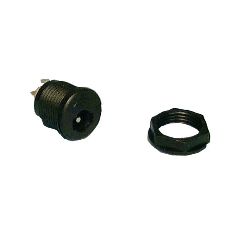 2475, Philmore 2.1mm I.D. x 5.5mm O.D. Lockable Panel Mount Coaxial Power Jack
