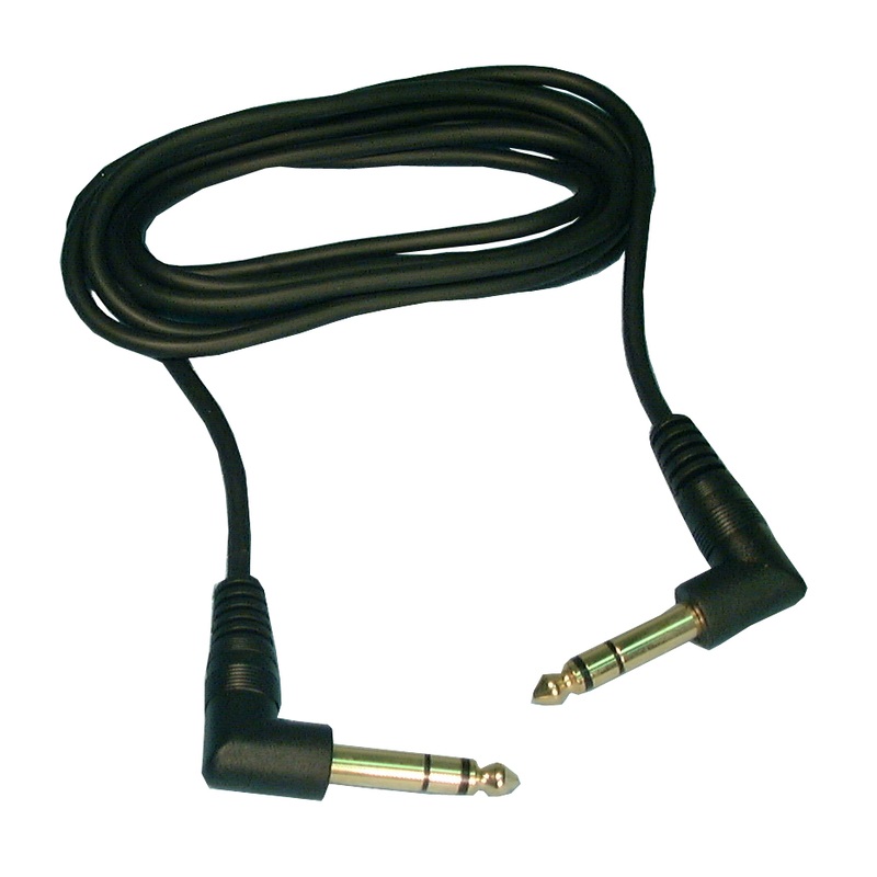 Philmore # 44-344 6 Foot 1/4″ Stereo Plug Male to Male Plug Right Angle Cable