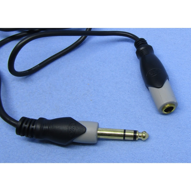 Philmore 44-364 12 Foot Male 1/4″ Stereo Plug to Female 1/4″ Stereo Jack Cable