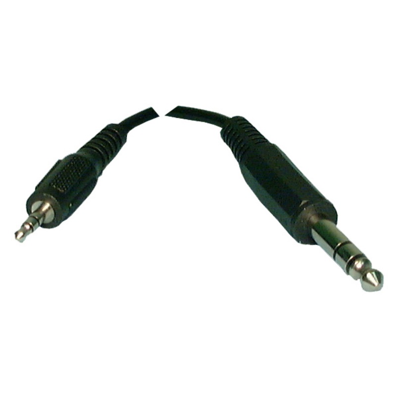 Philmore 44-384 6 FT Male 1/4″ Stereo Plug to Male 3.5mm Stereo Mini Plug Cable