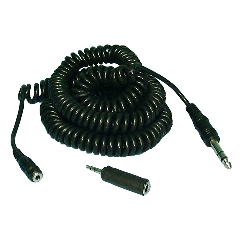 Philmore RC50 25 Foot Male 1/4″ Stereo Plug to Female 3.5mm Jack Coiled Cable