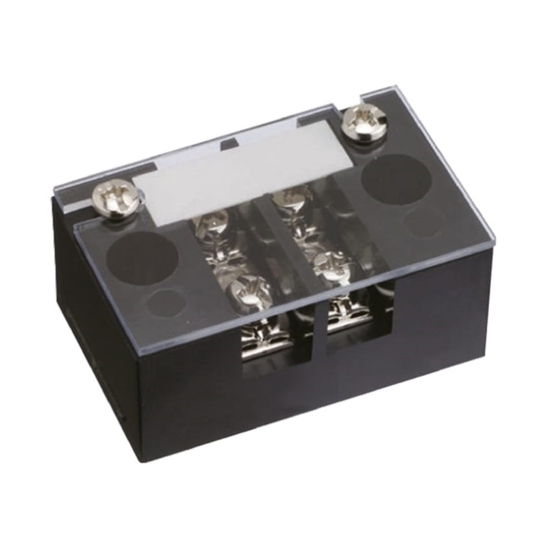 Sato Parts # ML-20-2P 2 Position 20A Screw Terminal Block with Cover