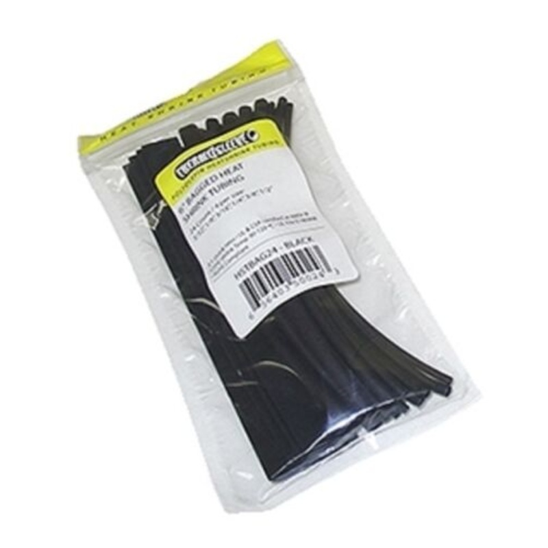 Thermosleeve # HSTBAG20316, 3/16″ Black Heat Shrink, 6″ Lengths ~ Bag of 10