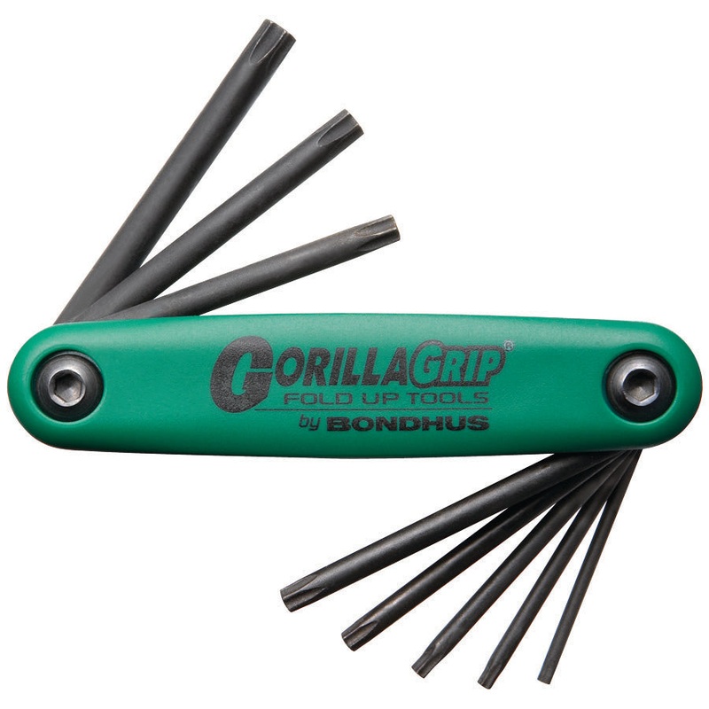 12634, Bondhus 8 Piece GorillaGrip Torx Fold Up Set ~ T9 to T40