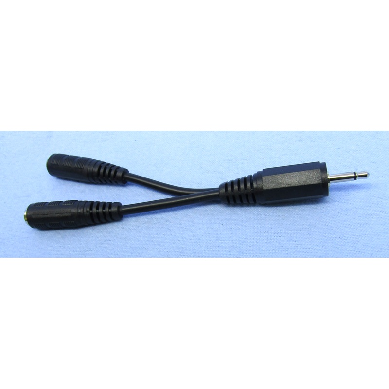 Philmore 4020 6 Inch 3.5mm Mono Male Plug to (2) 3.5mm Mono Jacks Y-Cable