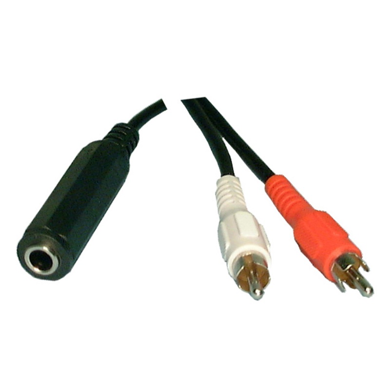 Philmore 44-206 6 Inch (1) 1/4″ Mono Female Plug to (2) RCA Male Plugs Y-Cable