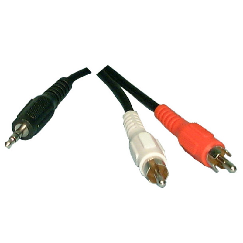 Philmore # 44-292, 25 Foot 3.5mm Stereo Male Plug to (2) RCA Male Plugs Y-Cable