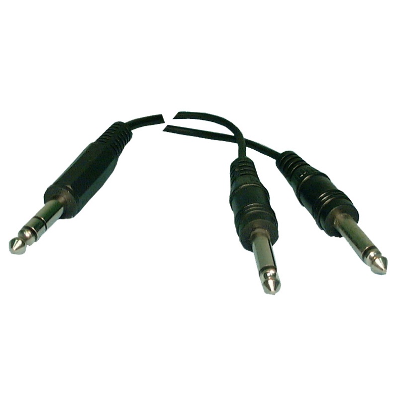 Philmore 44-294 6 Foot 1/4″ Stereo Male Plug to 2 1/4″ Mono Male Plugs Y-Cable