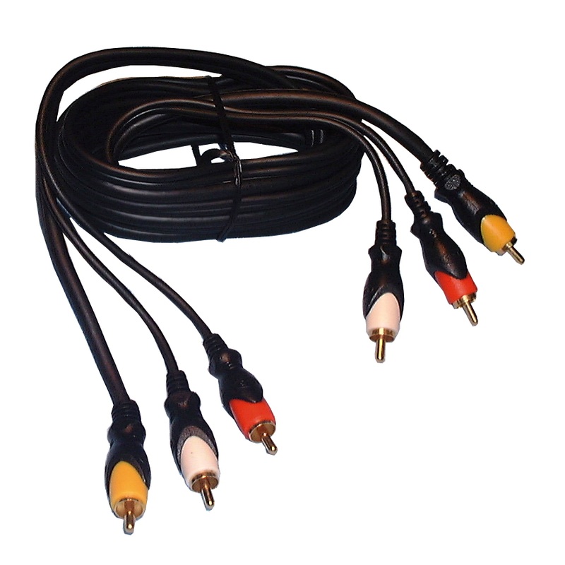 Philmore # VCK8T 6 Foot Super-Flex Stereo & Video Dubbing Cable ~ Three Male RCA
